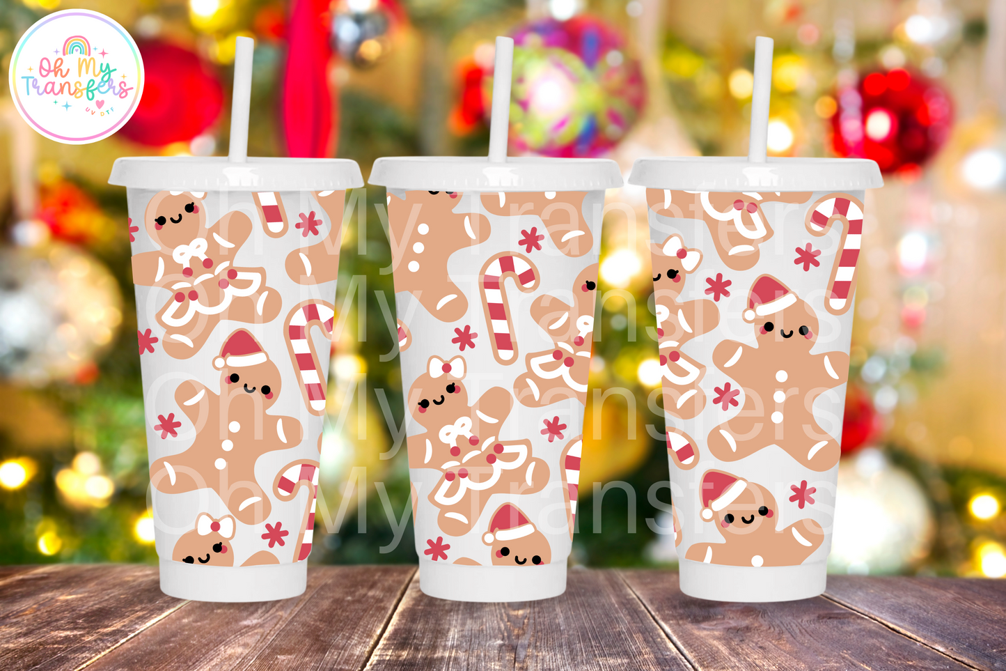 Gingerbread 24oz UV DTF Wrap