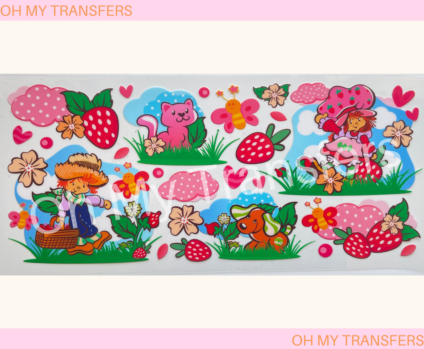 Strawberry Cartoon 2 UV DTF Wrap