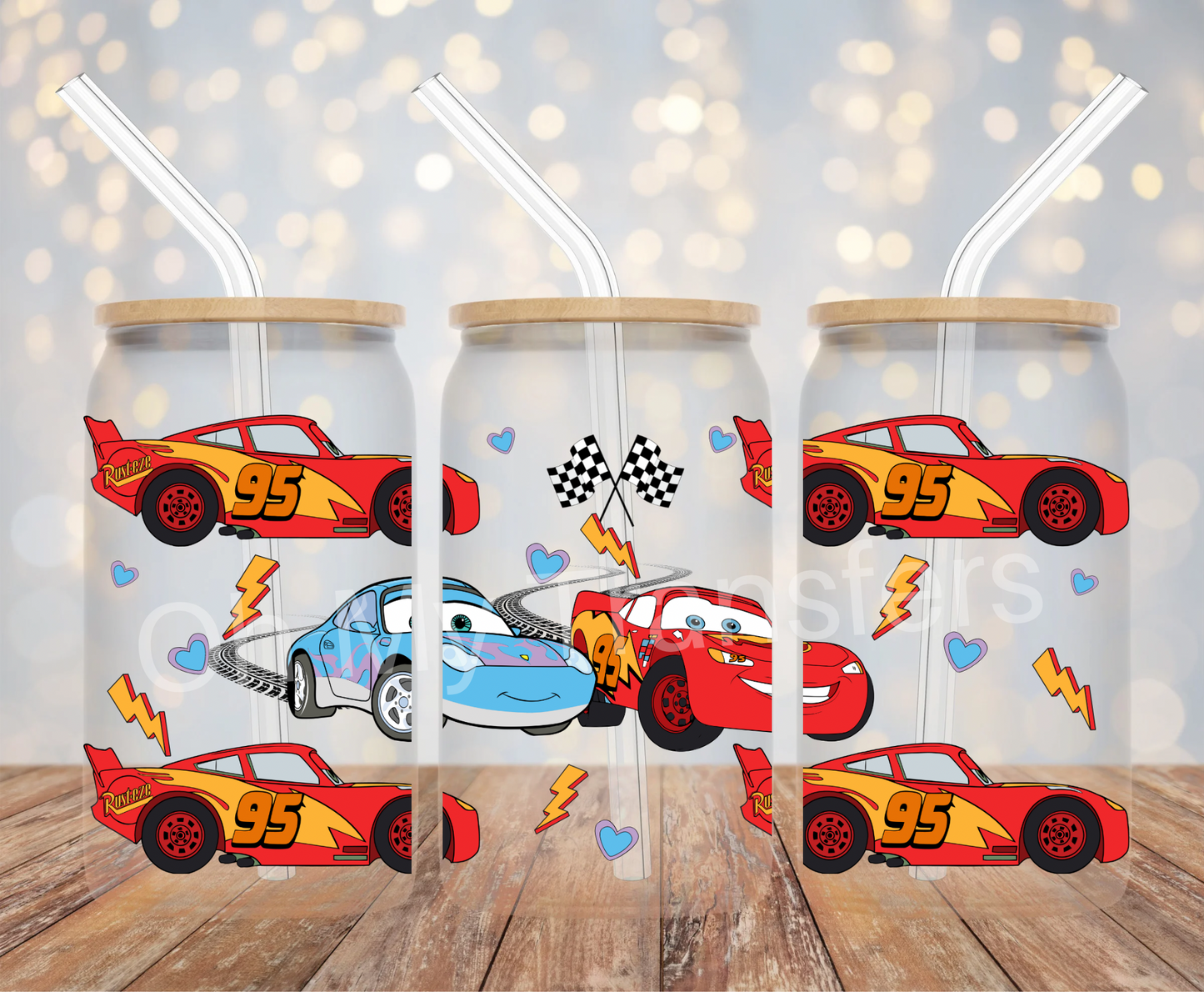 Car Cartoon UV DTF Cup Wrap
