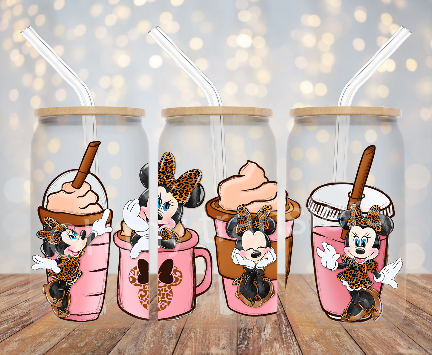 Pink Mouse Cups UV DTF Cup Wrap