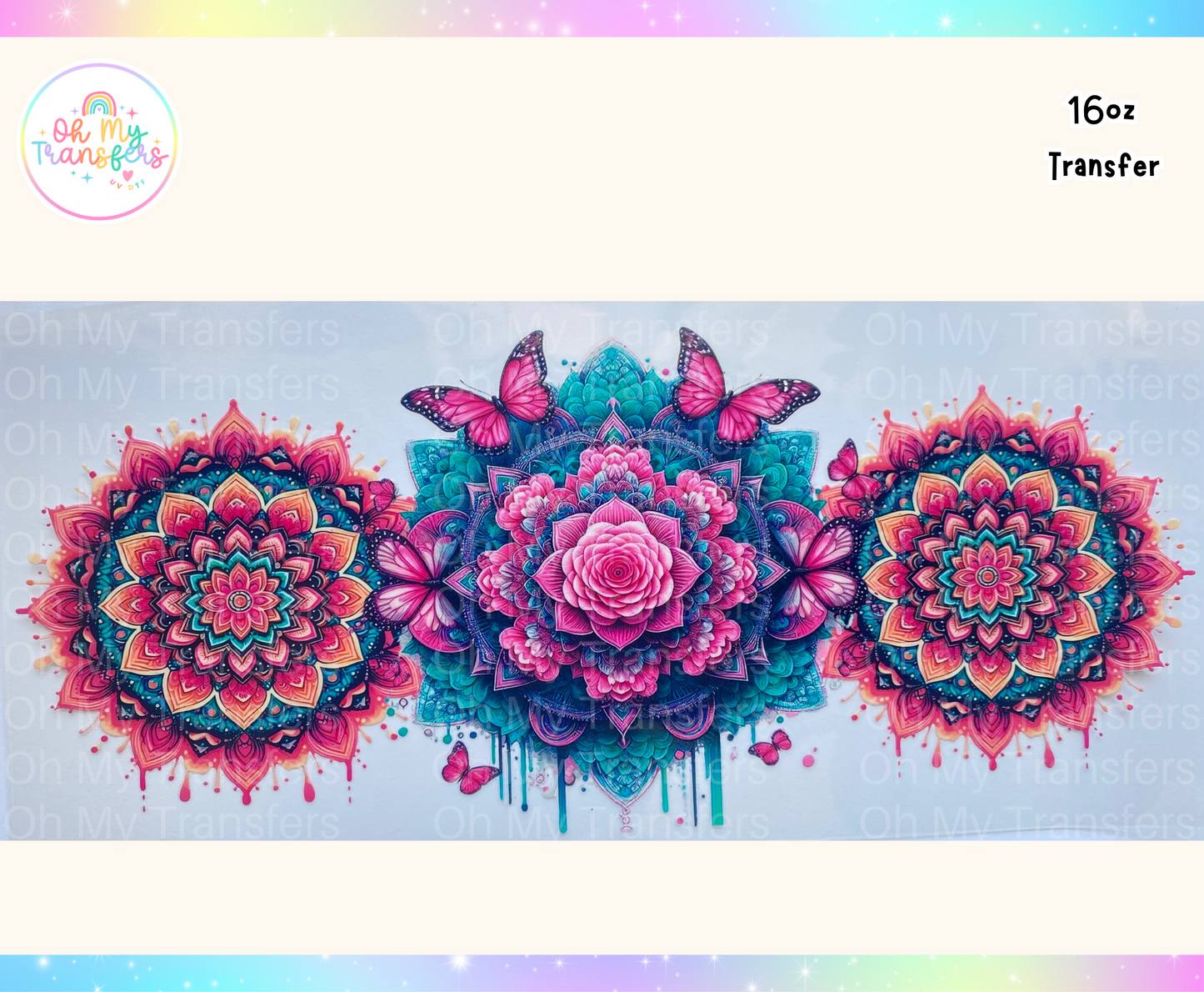Mandela Butterflies UV DTF Cup Wrap