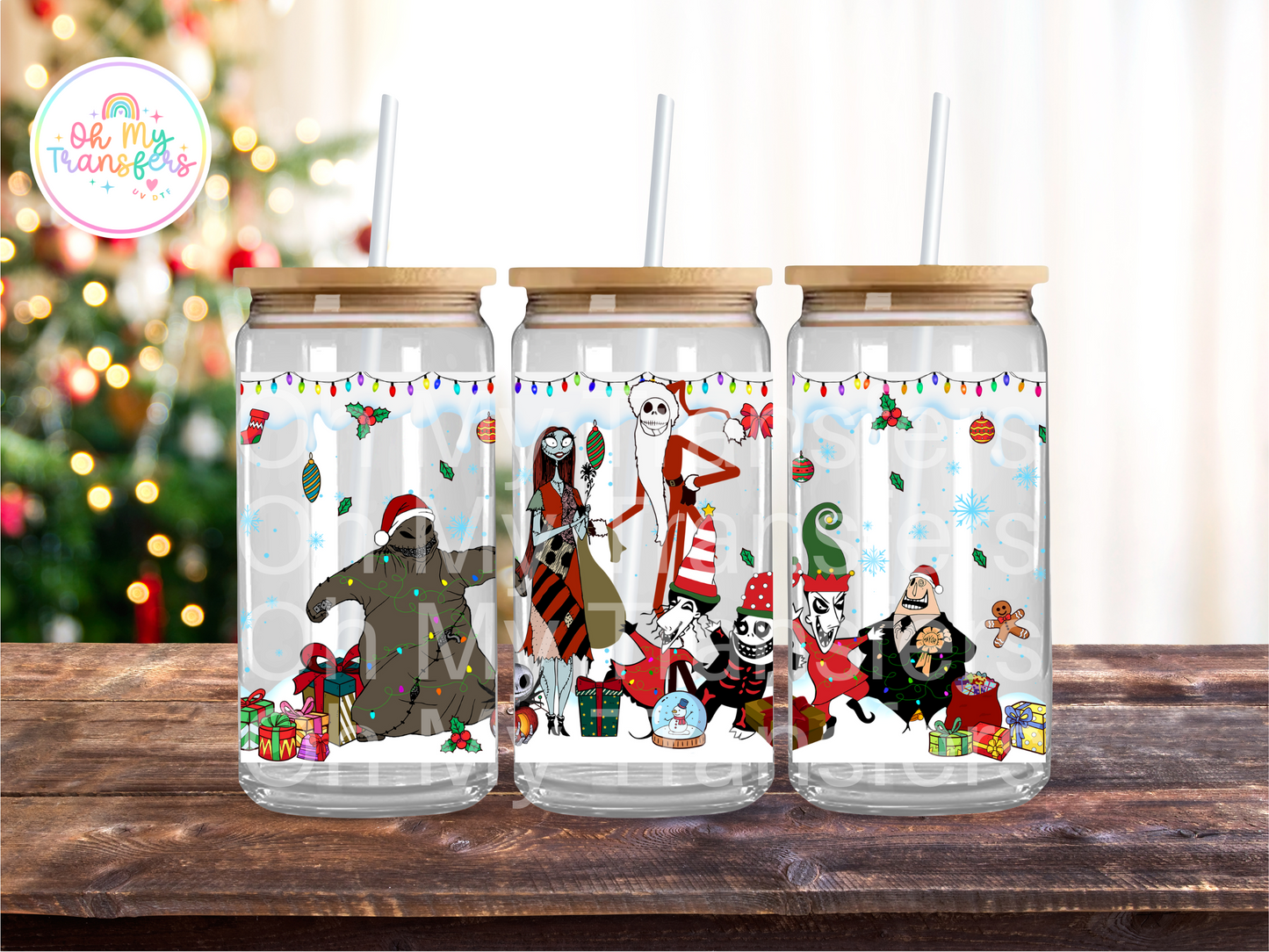 NBC Xmas 1 UV DTF Cup Wrap