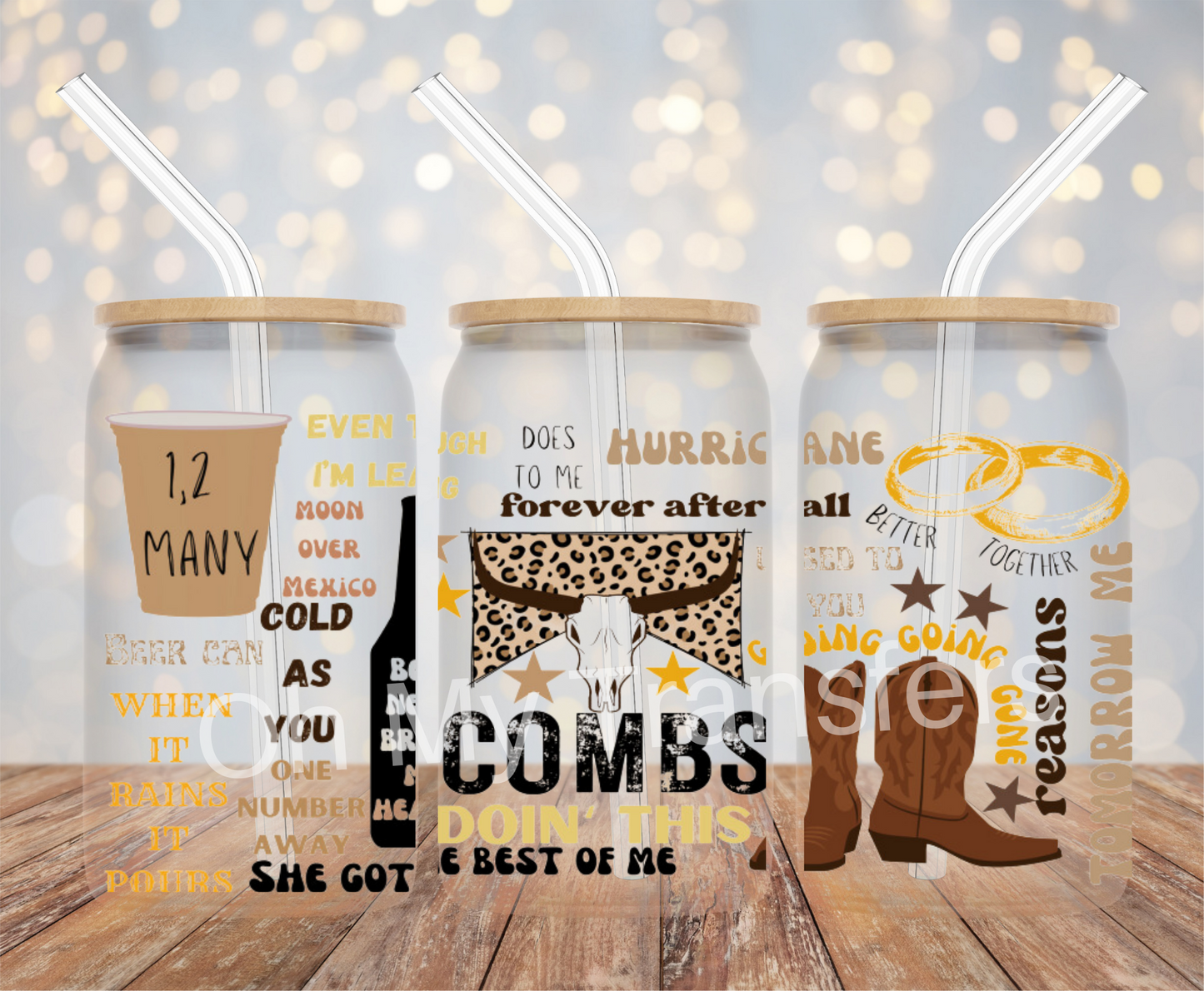 Combs 1,2 Many UV DTF Cup Wrap