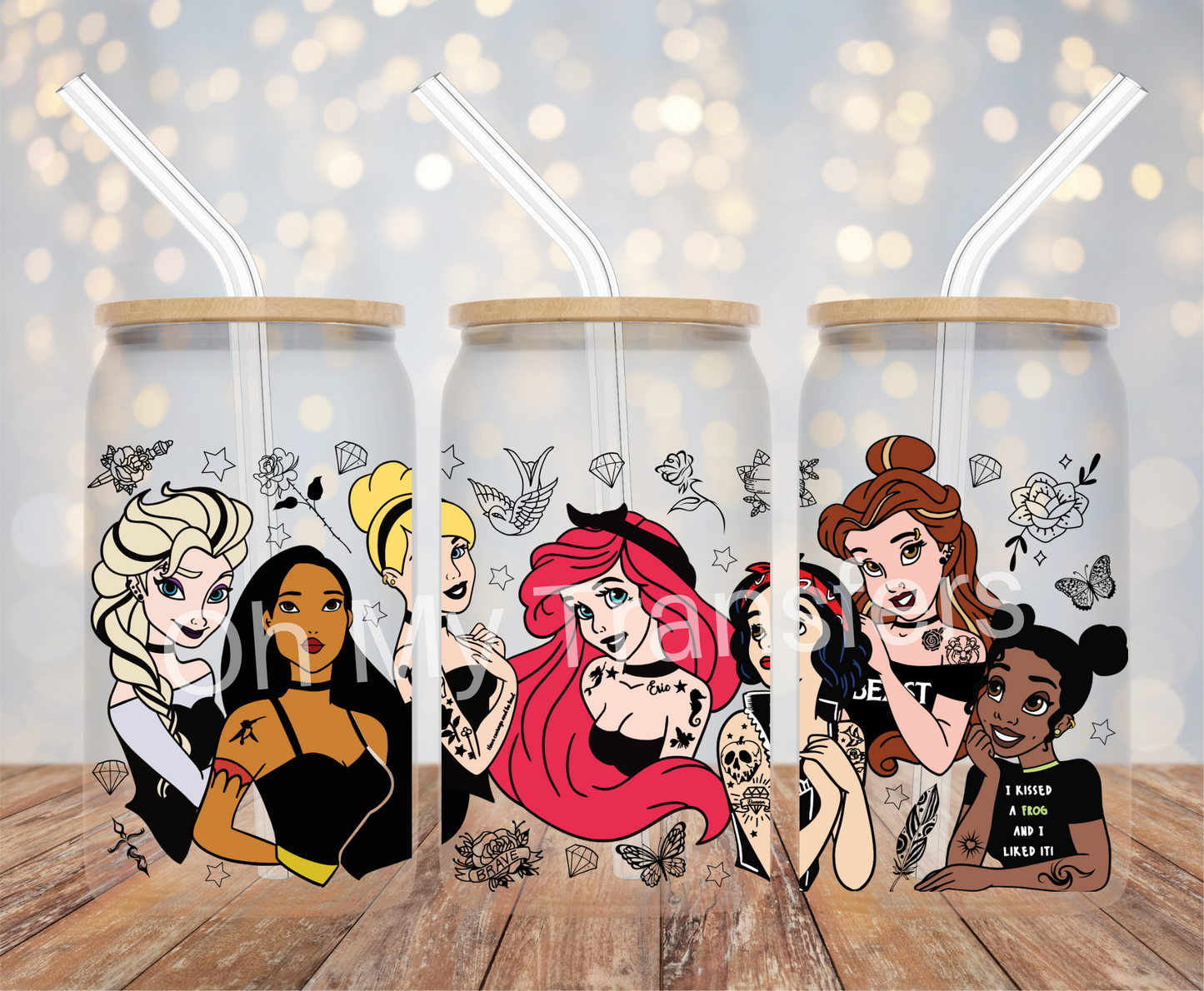 Tatted Princesses 2 UV DTF Cup Wrap