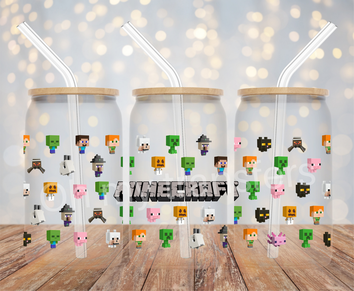 Minecraft UV DTF Cup Wrap