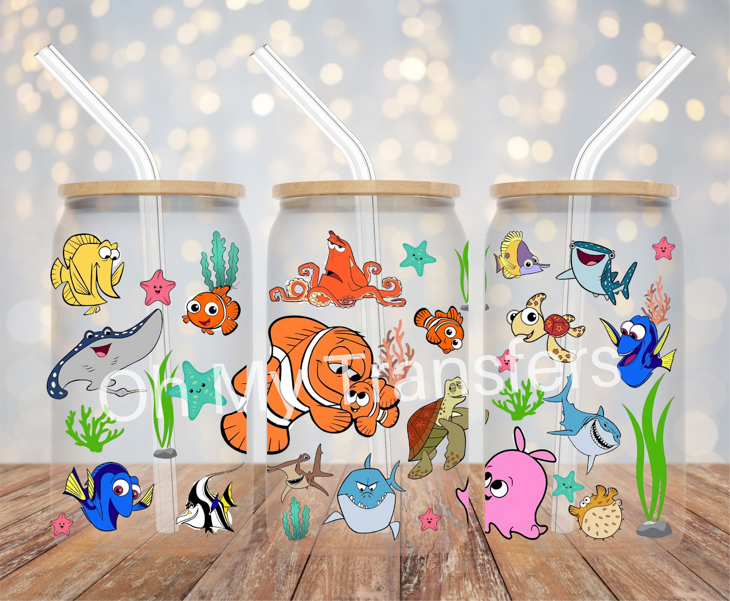 Marlin & Friends UV DTF Cup Wrap
