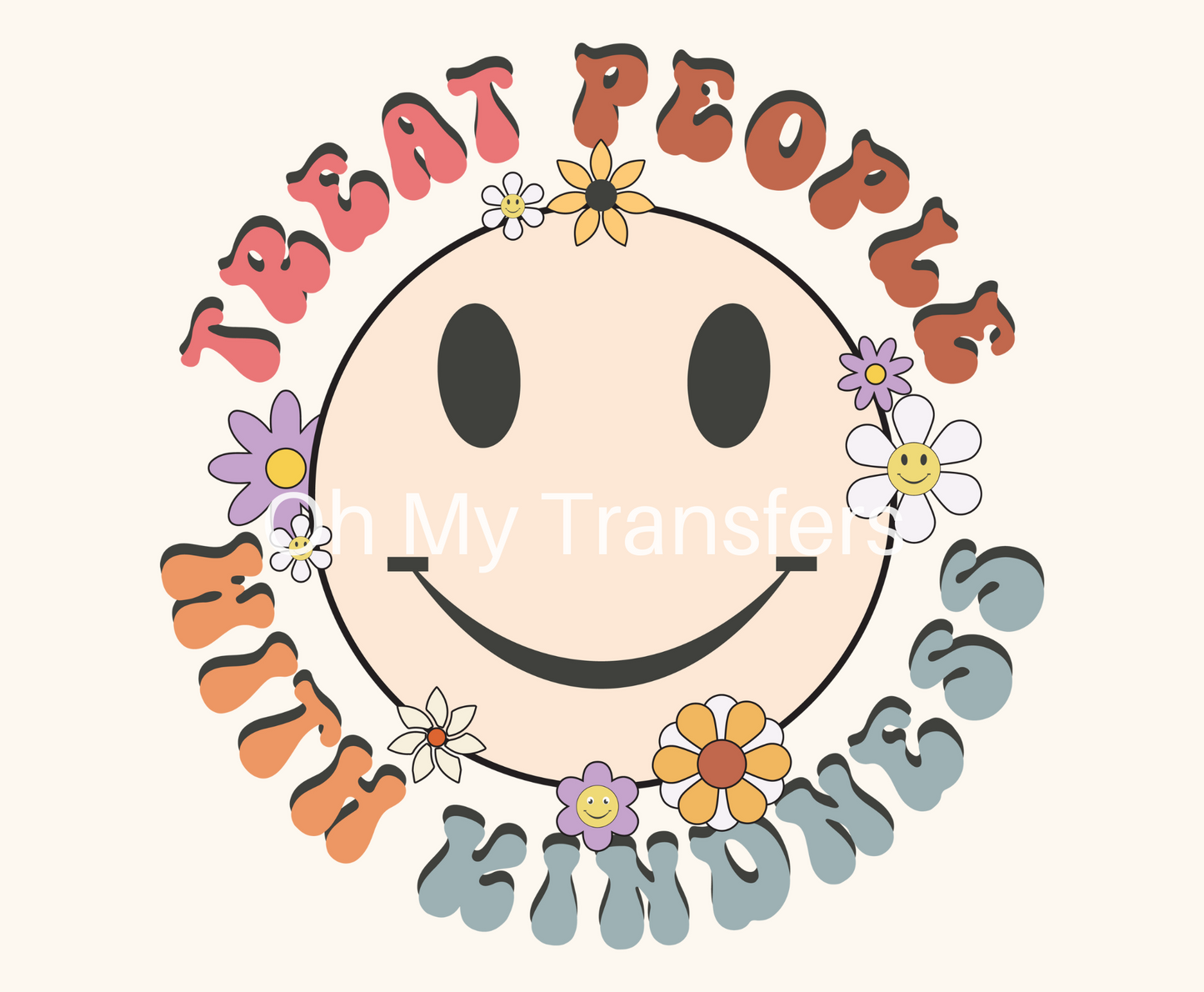 Treat People With Kindness UV DTF 7cmx7cm