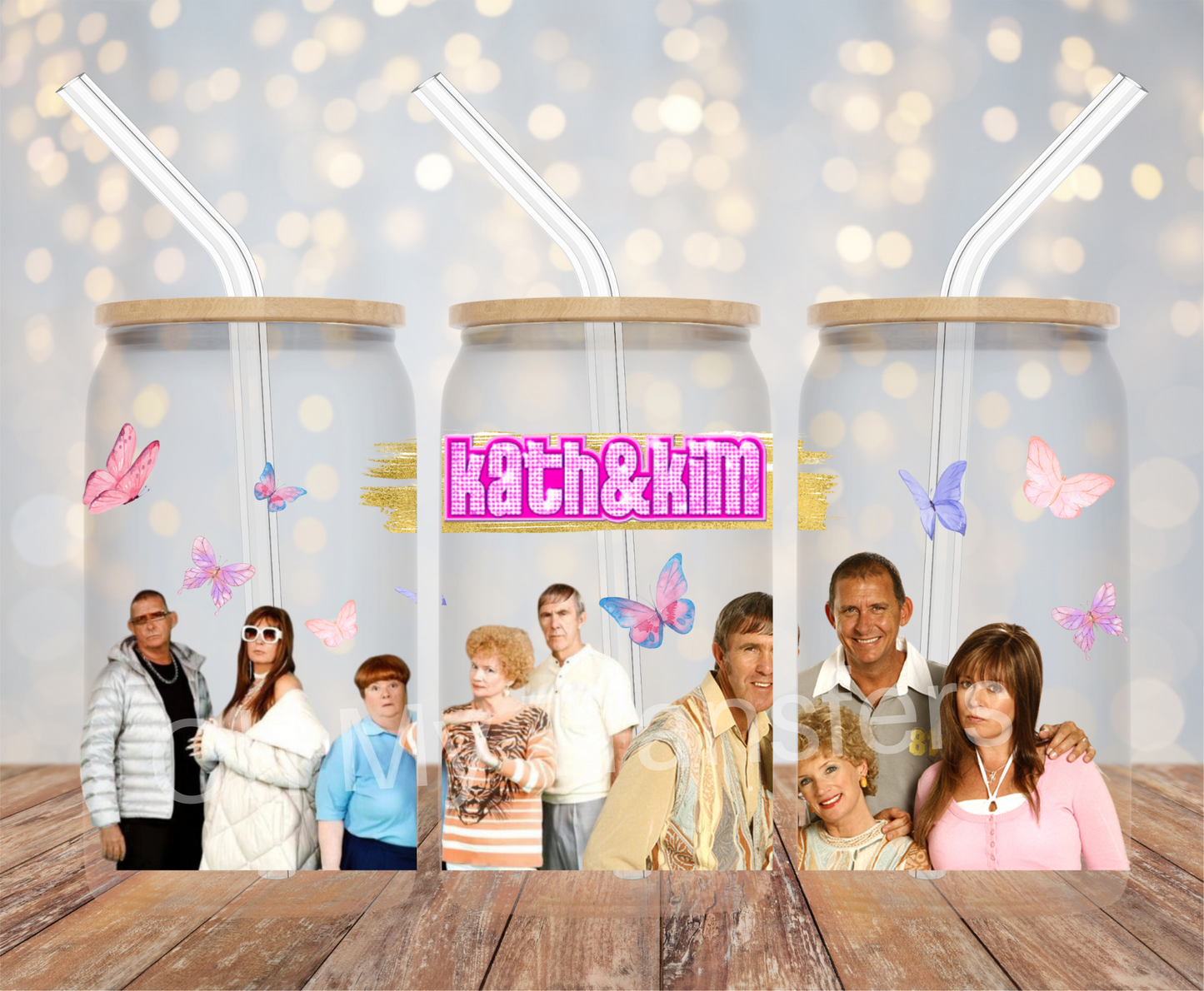 Kath & Kim Butterflies UV DTF Cup Wrap