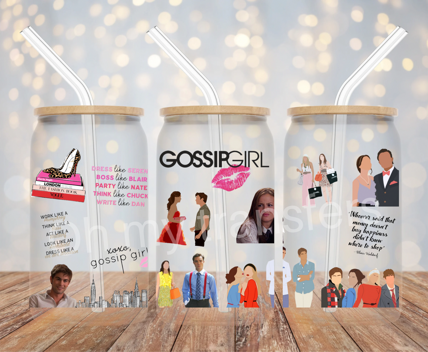 Gossip Girl UV DTF Cup Wrap