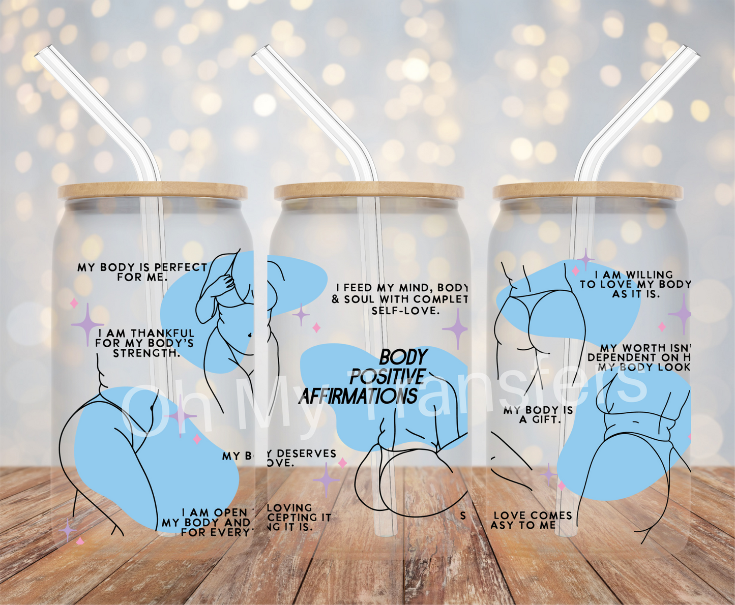 Body Affirmations UV DTF Cup Wrap
