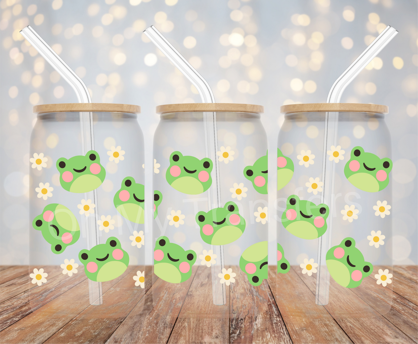 Cute Frogs UV DTF Cup Wrap
