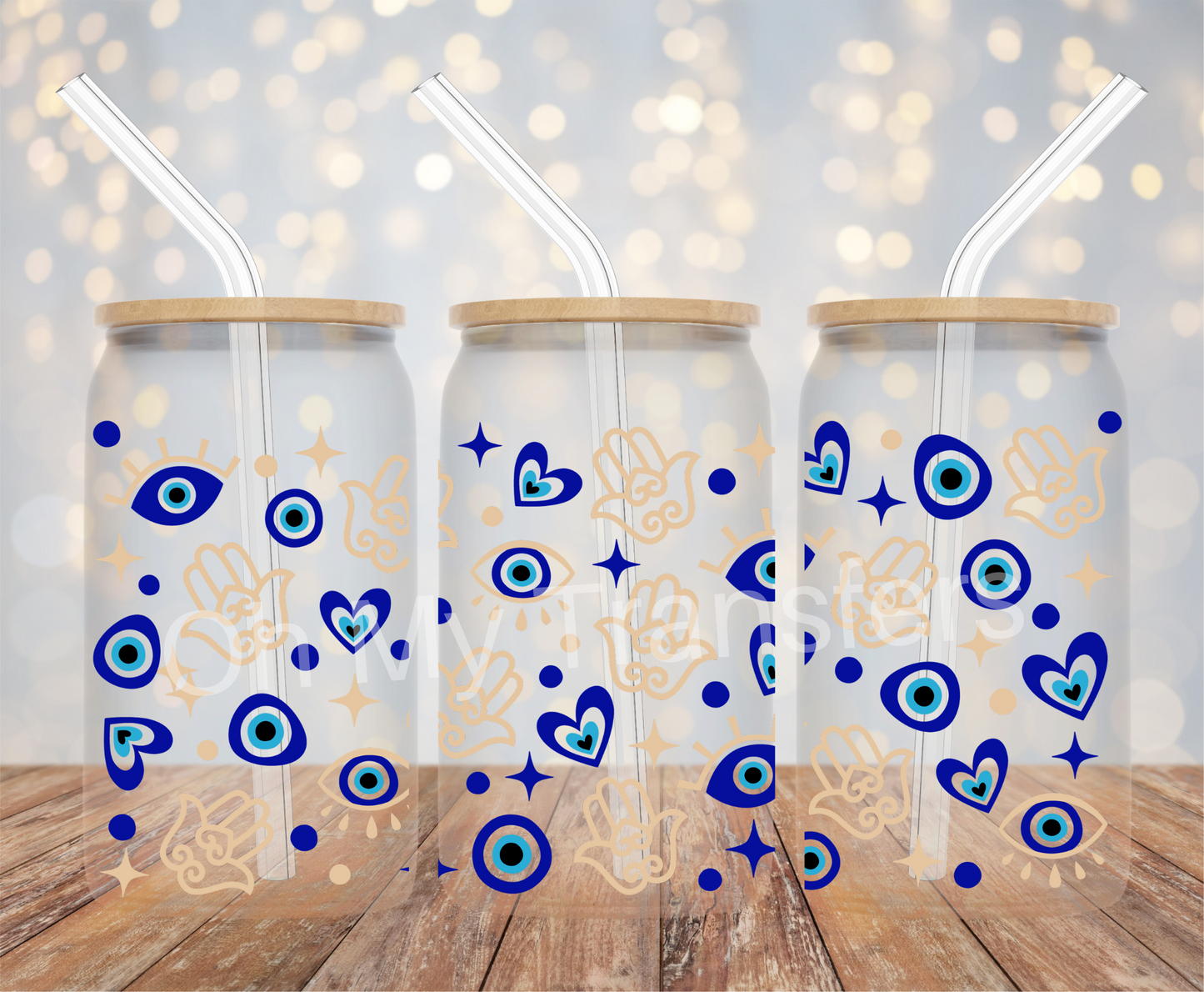 Evil Eye Nude Hand UV DTF Cup Wrap