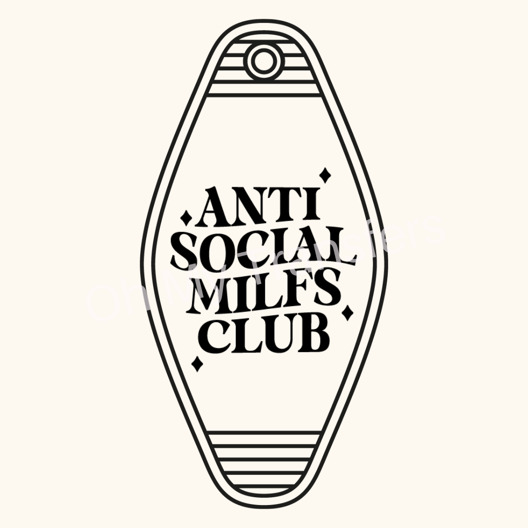 Anti Social Milfs Club UV DTF Decal