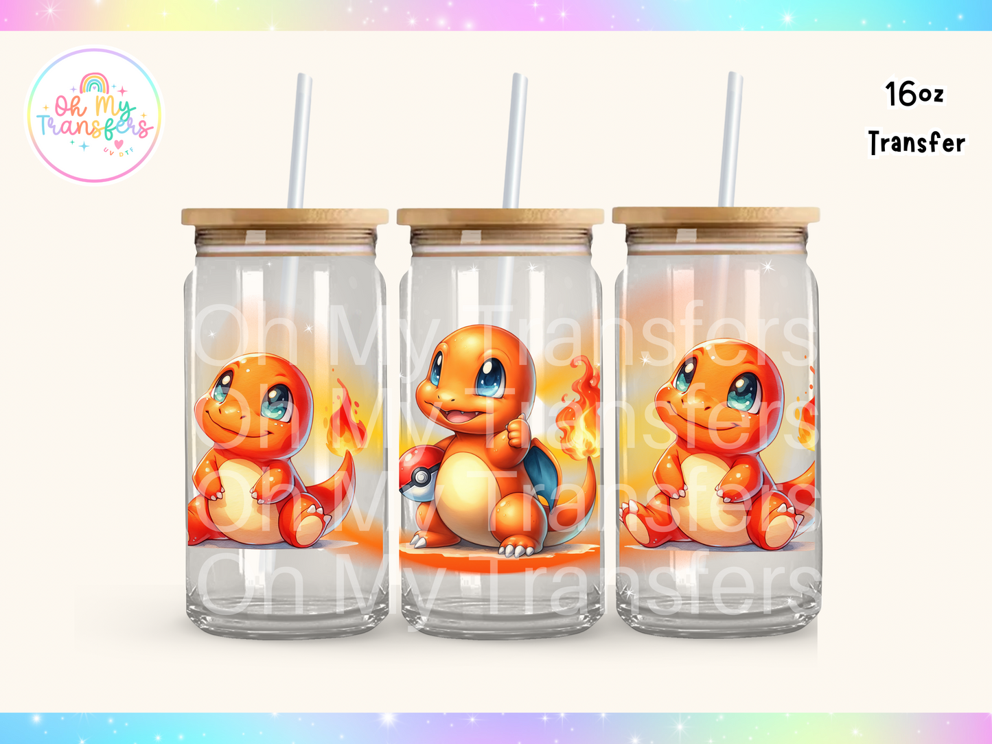 Charmander UV DTF Cup Wrap