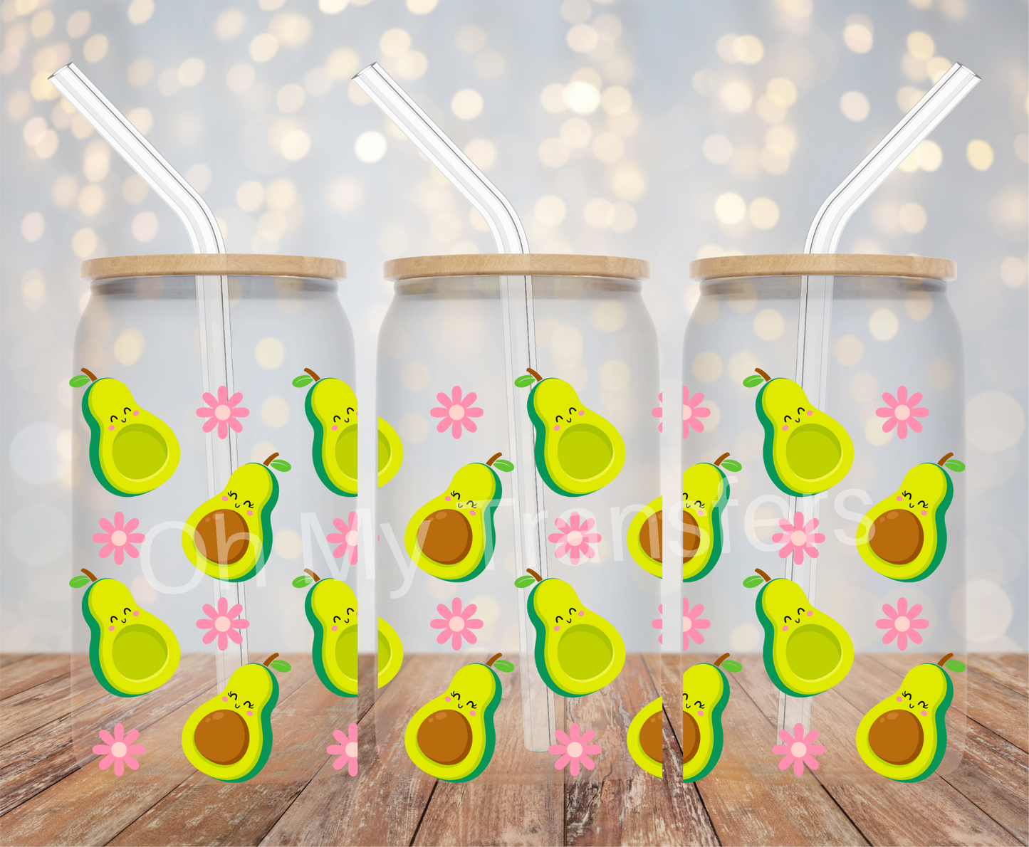 Avocado 3 UV DTF Cup Wrap