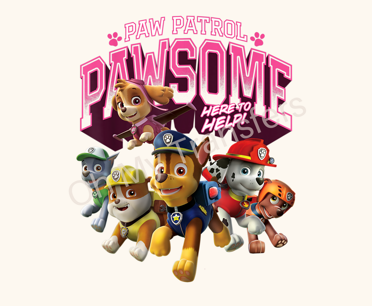 Pawsome Pink 4.5" UV DTF Decal