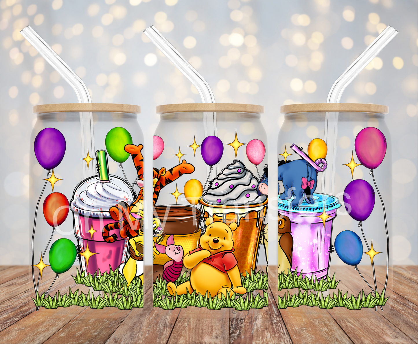 Winnie Balloons UV DTF Cup Wrap