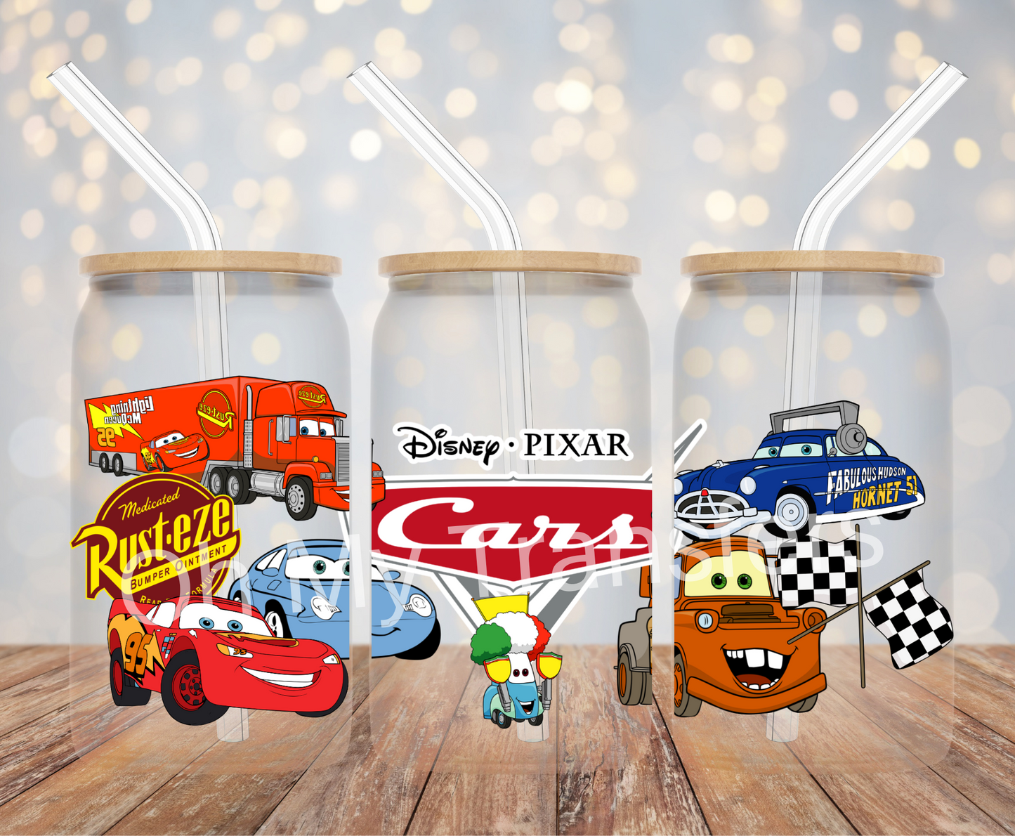 Car Cartoon Mix Rusteze UV DTF Cup Wrap