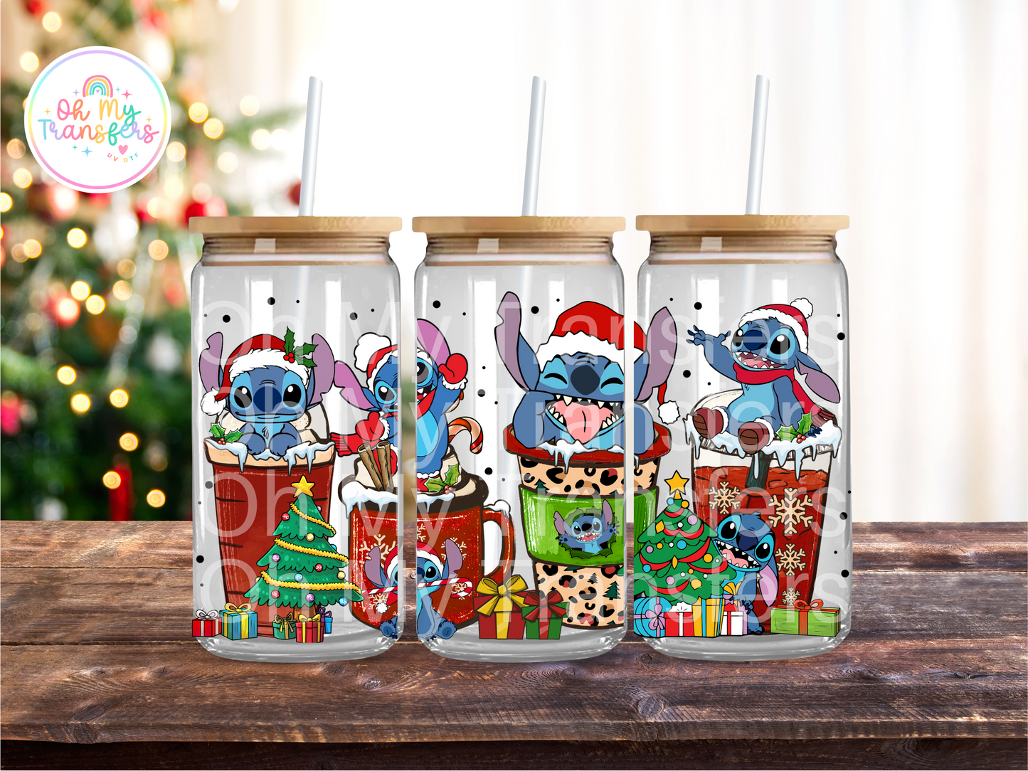626 Xmas Cups UV DTF Cup Wrap