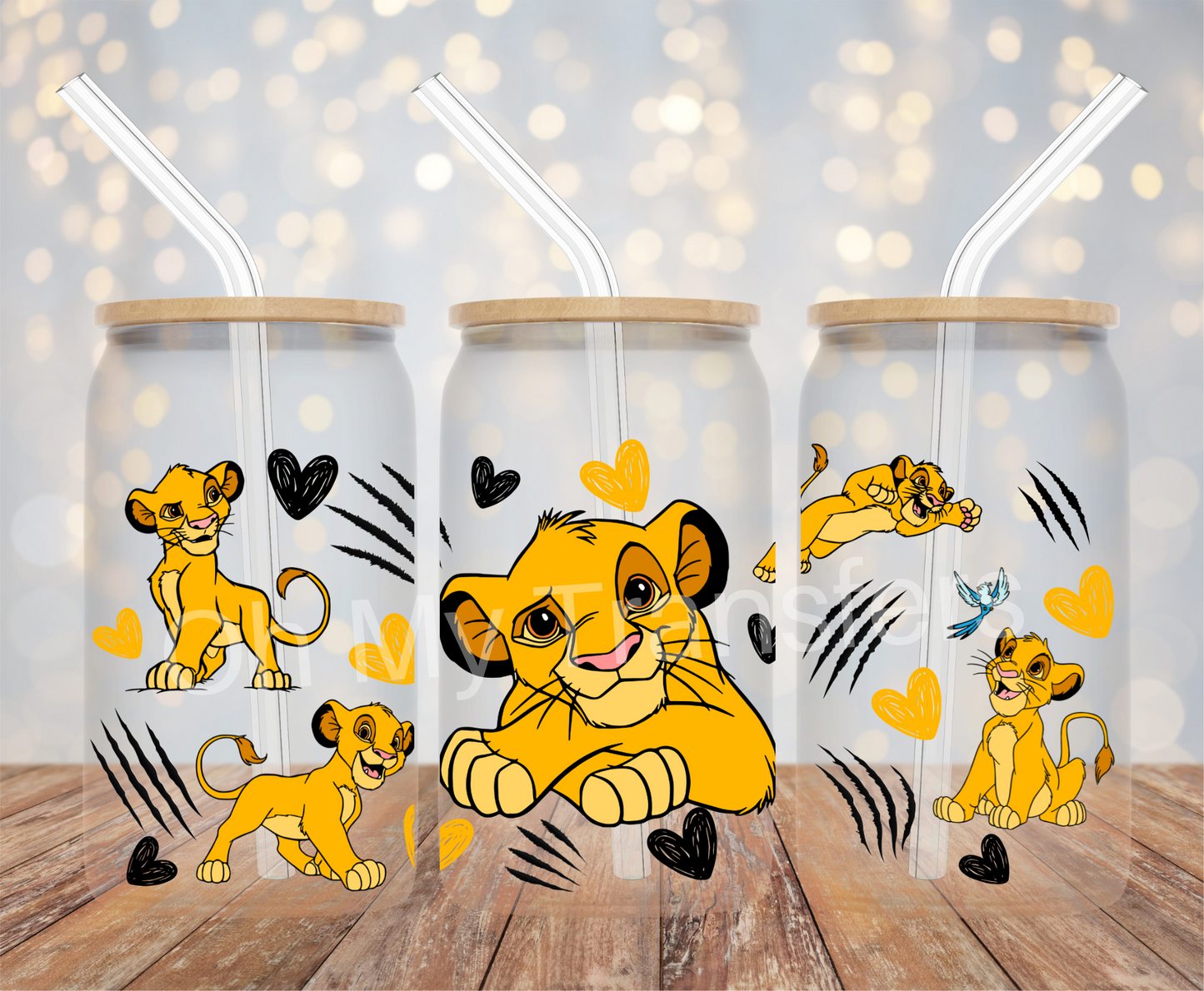 Lion UV DTF Cup Wrap