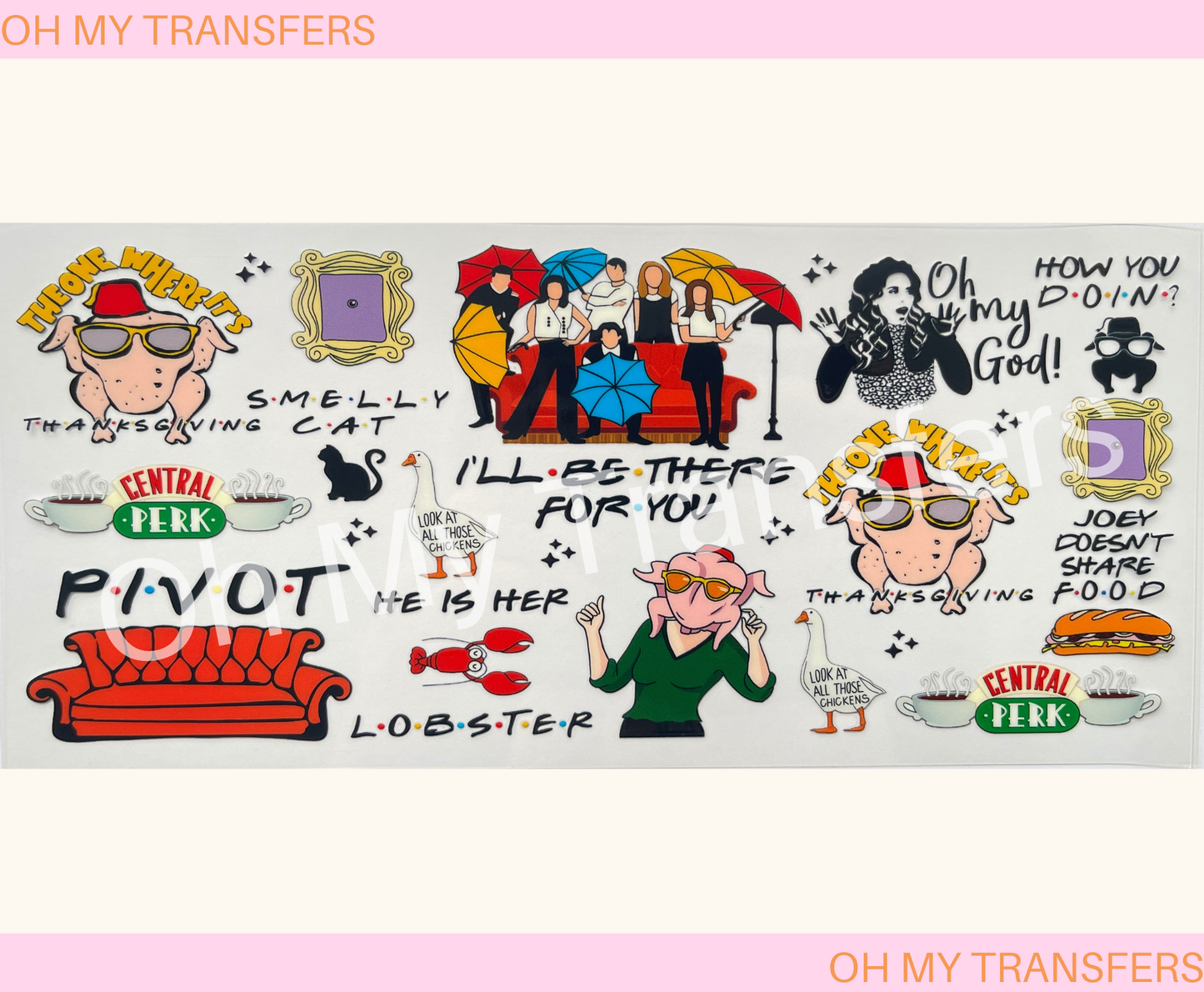Friend Mix UV DTF Cup Wrap