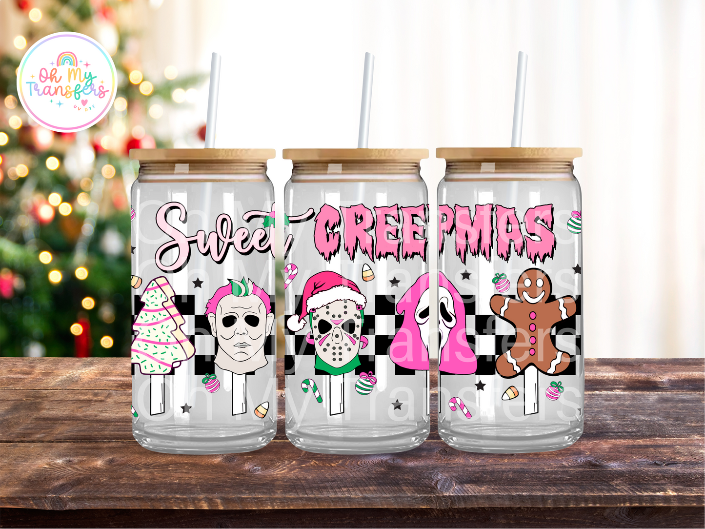 Sweet Creepmas UV DTF Cup Wrap