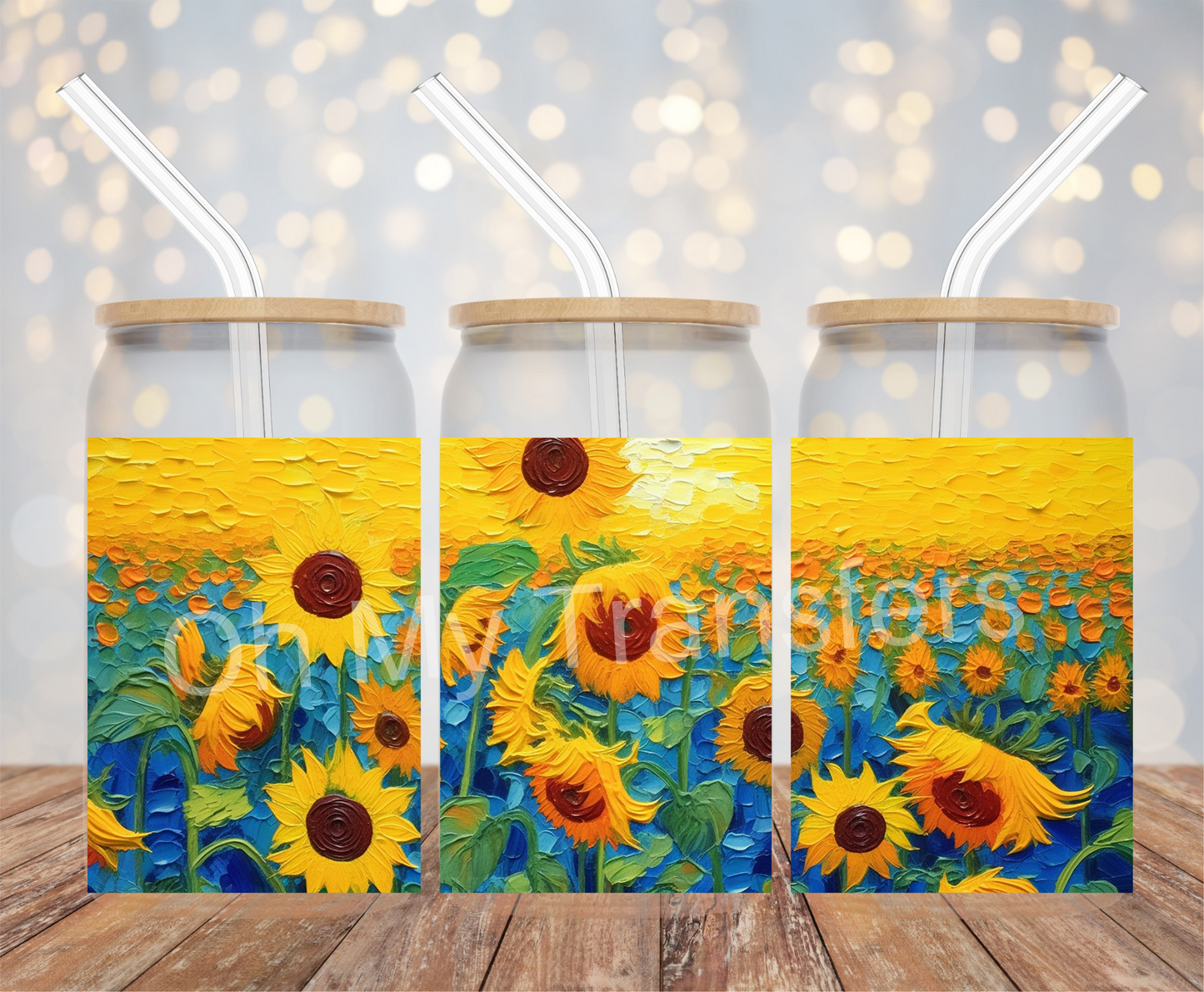 Sunflower 5 UV DTF Cup Wrap