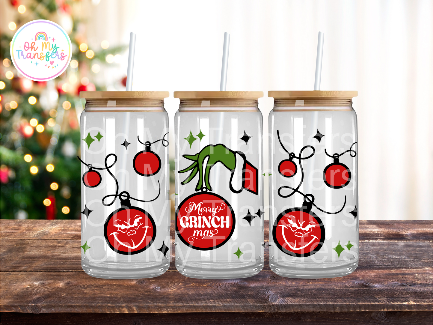 Merry Bauble UV DTF Cup Wrap