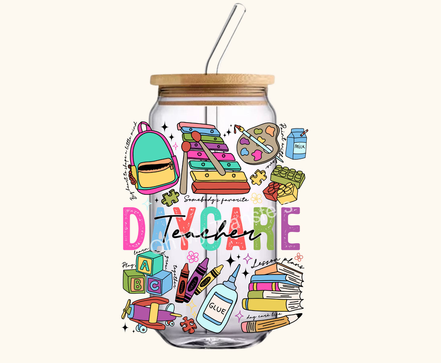 Daycare Teacher 4" UV DTF Decal