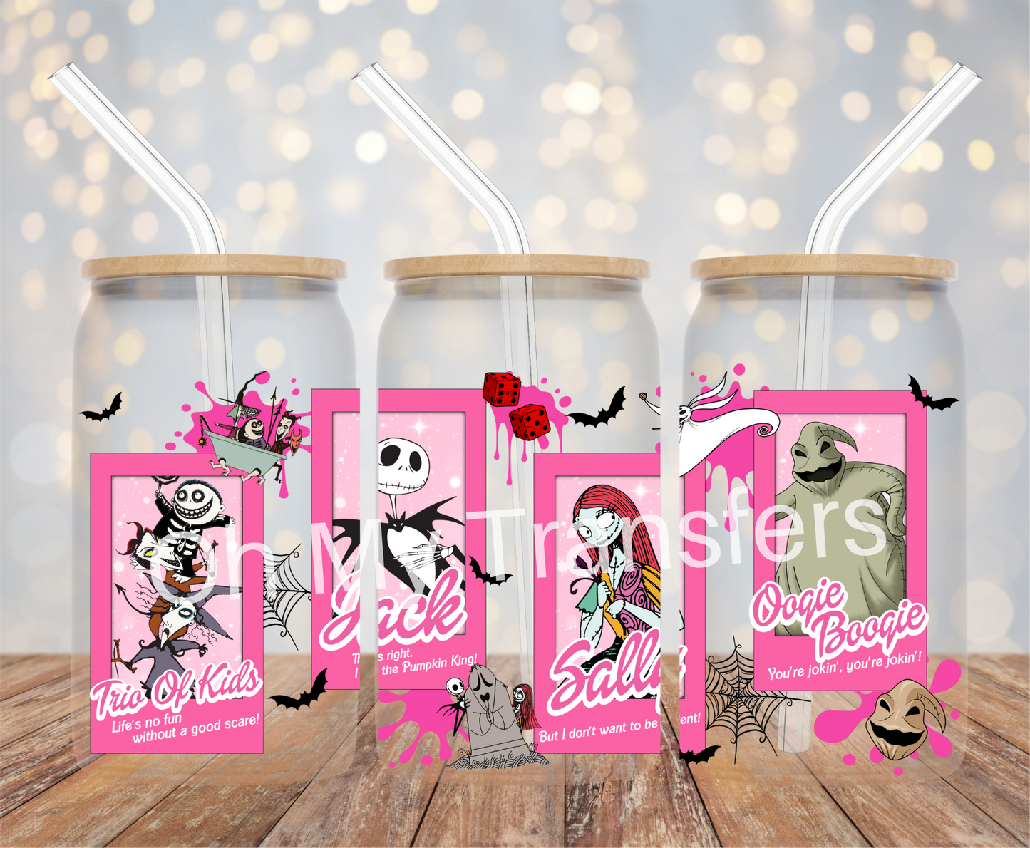 NBC Pink Cards UV DTF Cup Wrap
