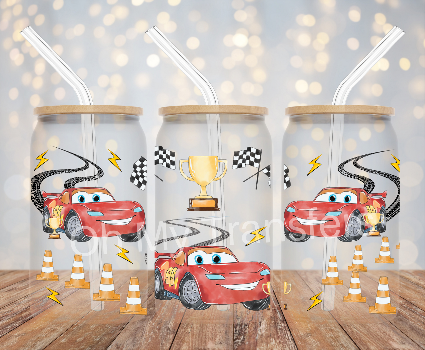 Cars UV DTF Cup Wrap
