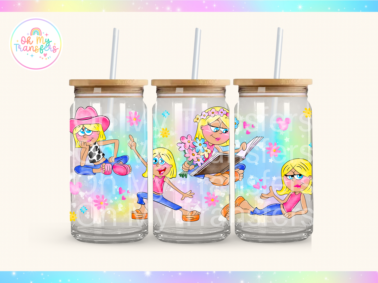 Lizzie Watercolour UV DTF Cup Wrap