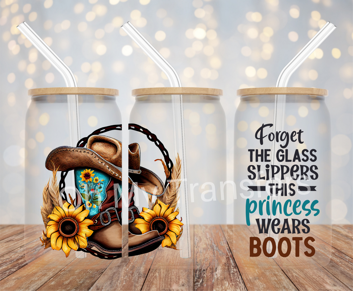 Princess Boots UV DTF Cup Wrap