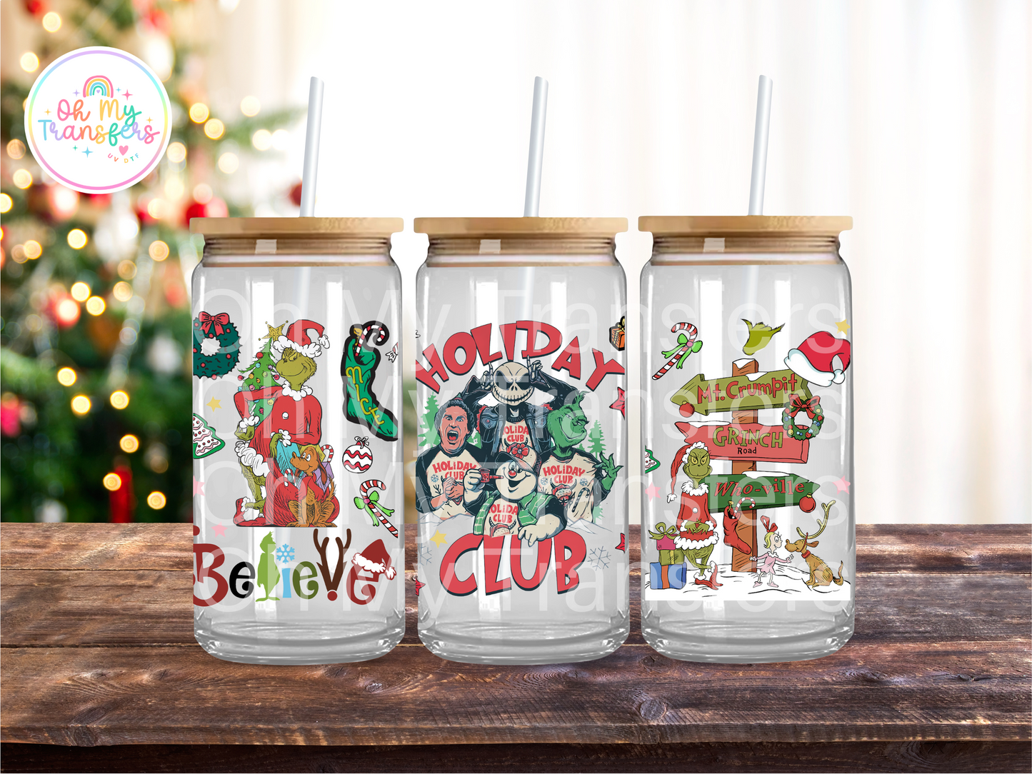 Holiday Club UV DTF Cup Wrap