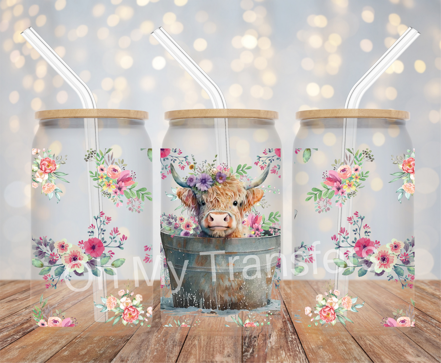 Highland Cow 2 UV DTF Cup Wrap