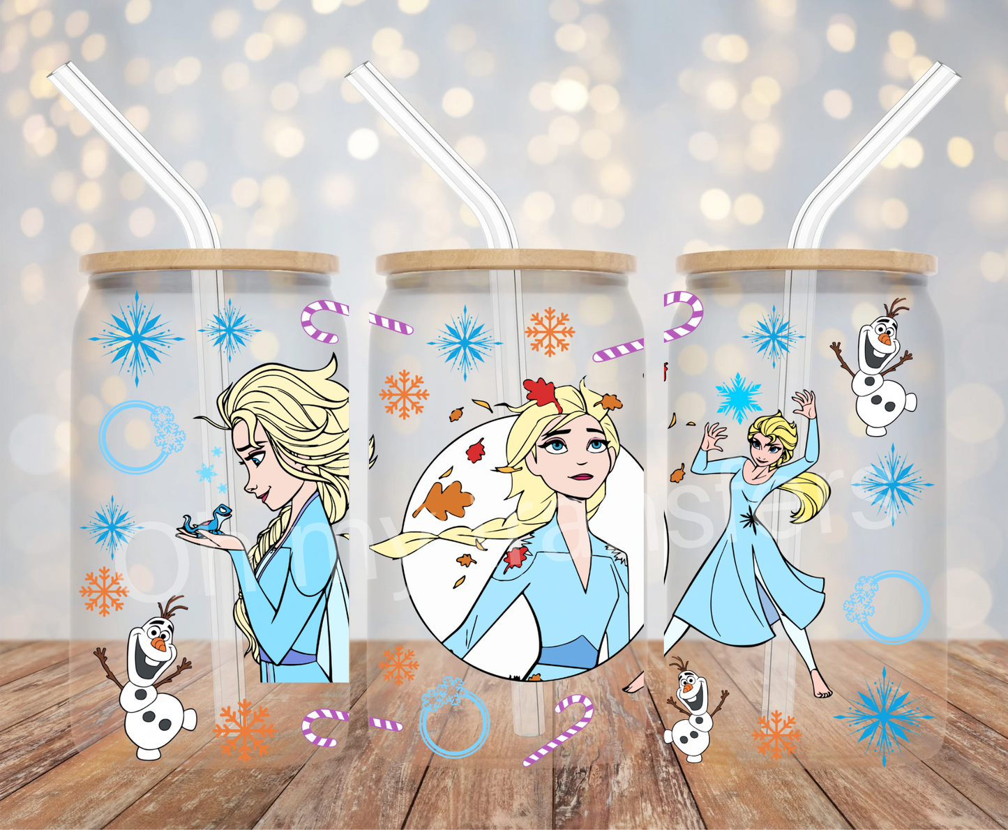 Frozen Elsa UV DTF Cup Wrap