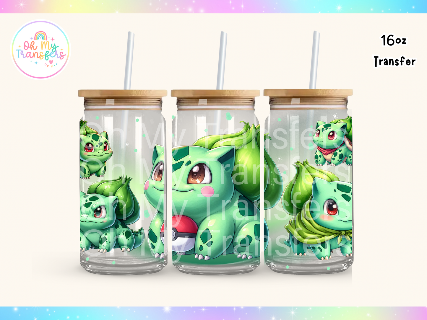 Bulbasaur UV DTF Cup Wrap