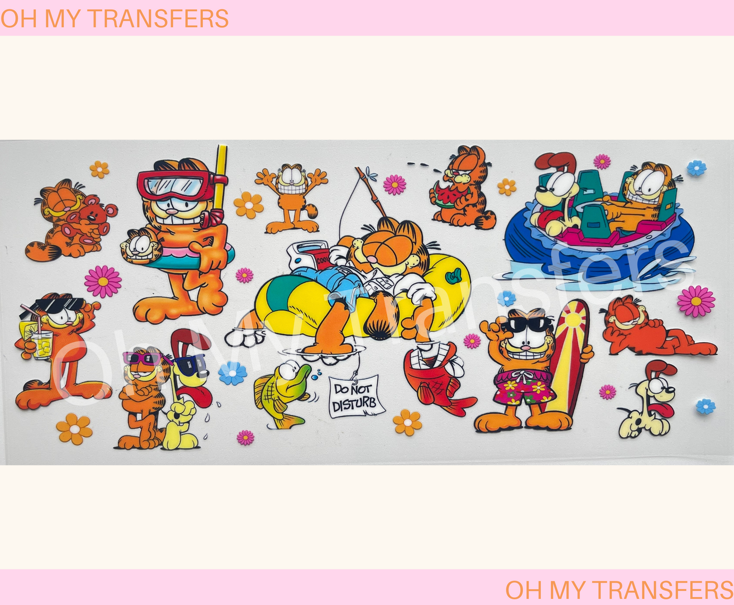 Garfield Cartoon UV DTF Wrap