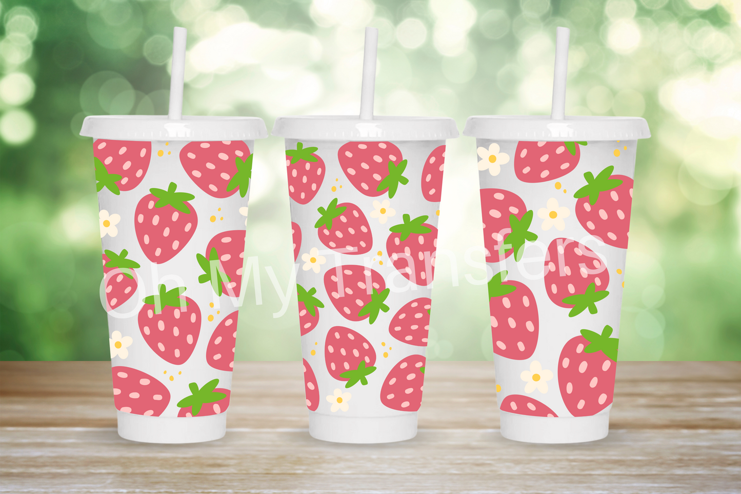 Strawberries 24oz UV DTF Wrap