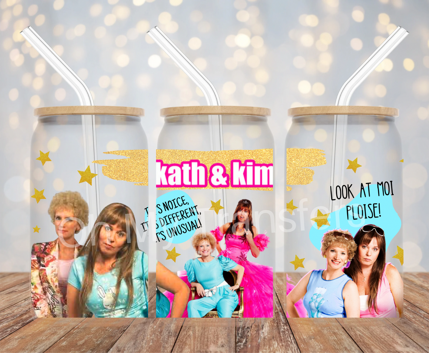 Kath & Kim OG Stars UV DTF Cup Wrap