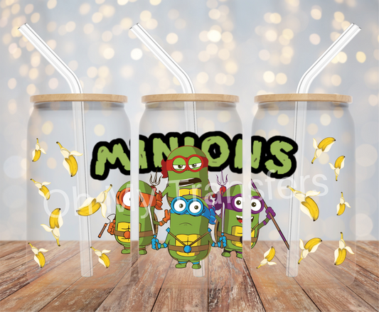 Minion TMNT Banana UV DTF Cup Wrap
