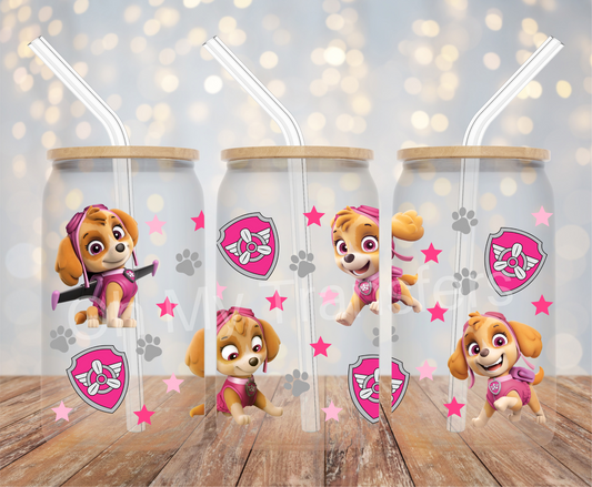 Skye Paw Cartoon UV DTF Cup Wrap