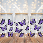 Purple Butterflies & White Flowers UV DTF Cup Wrap