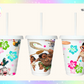 Moana Flowers 16oz Cold Cup UV DTF Transfer