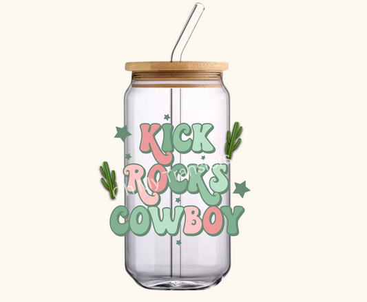 Kick Rocks Cowboy 4" UV DTF Decal