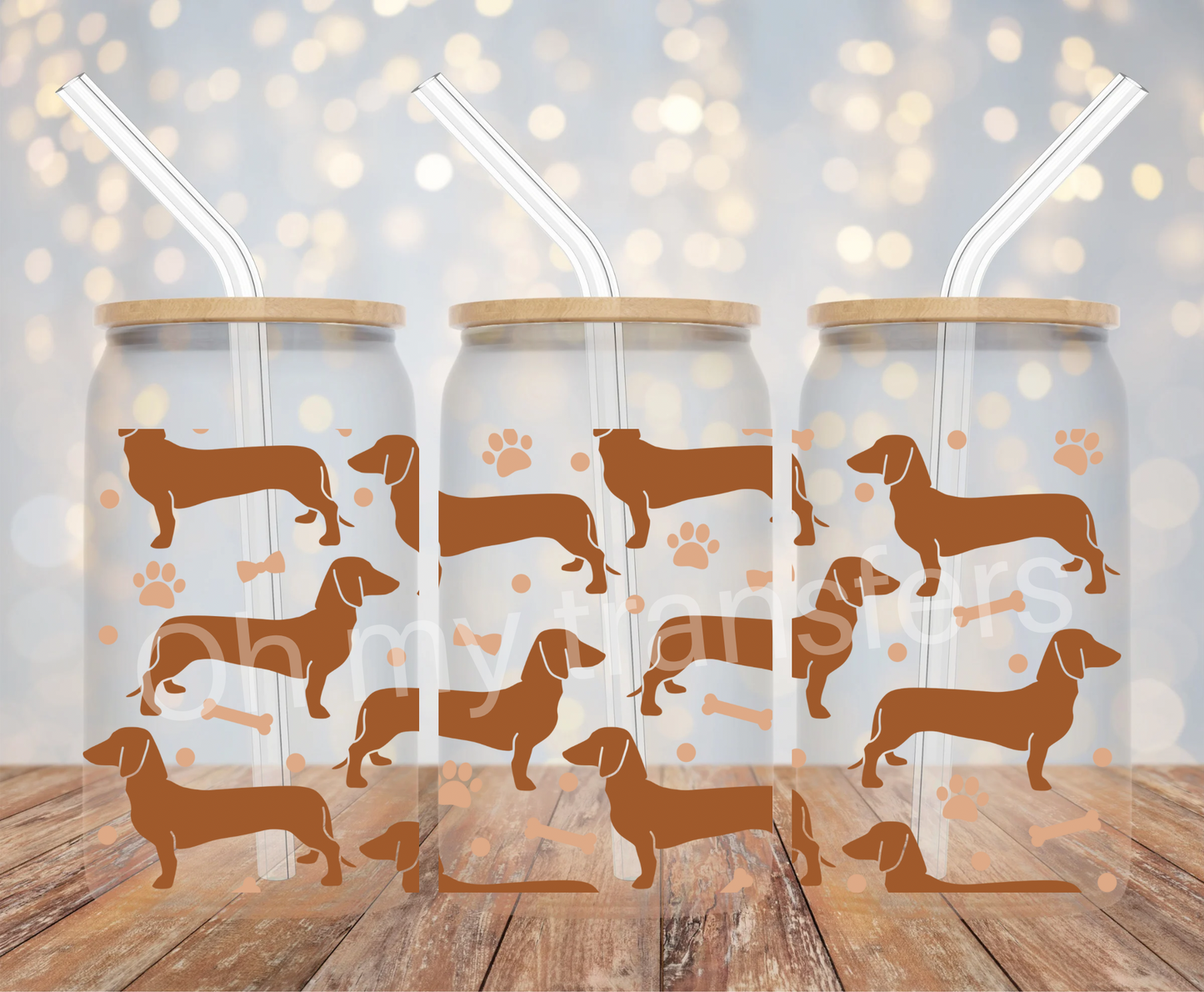 Dachshund UV DTF Cup Wrap