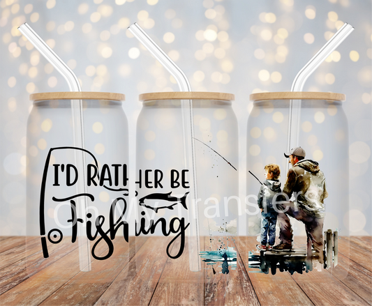 Rather Be Fishing Dad & Son UV DTF Cup Wrap