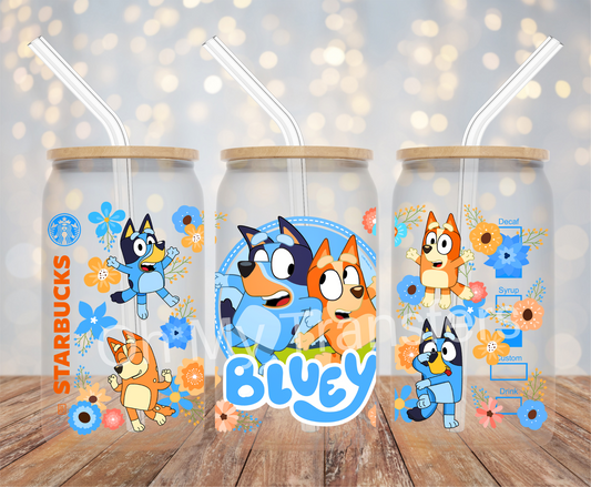 Blue Dog Starbucks UV DTF Cup Wrap