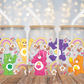 Colourful Bears Rainbow Flowers UV DTF Cup Wrap