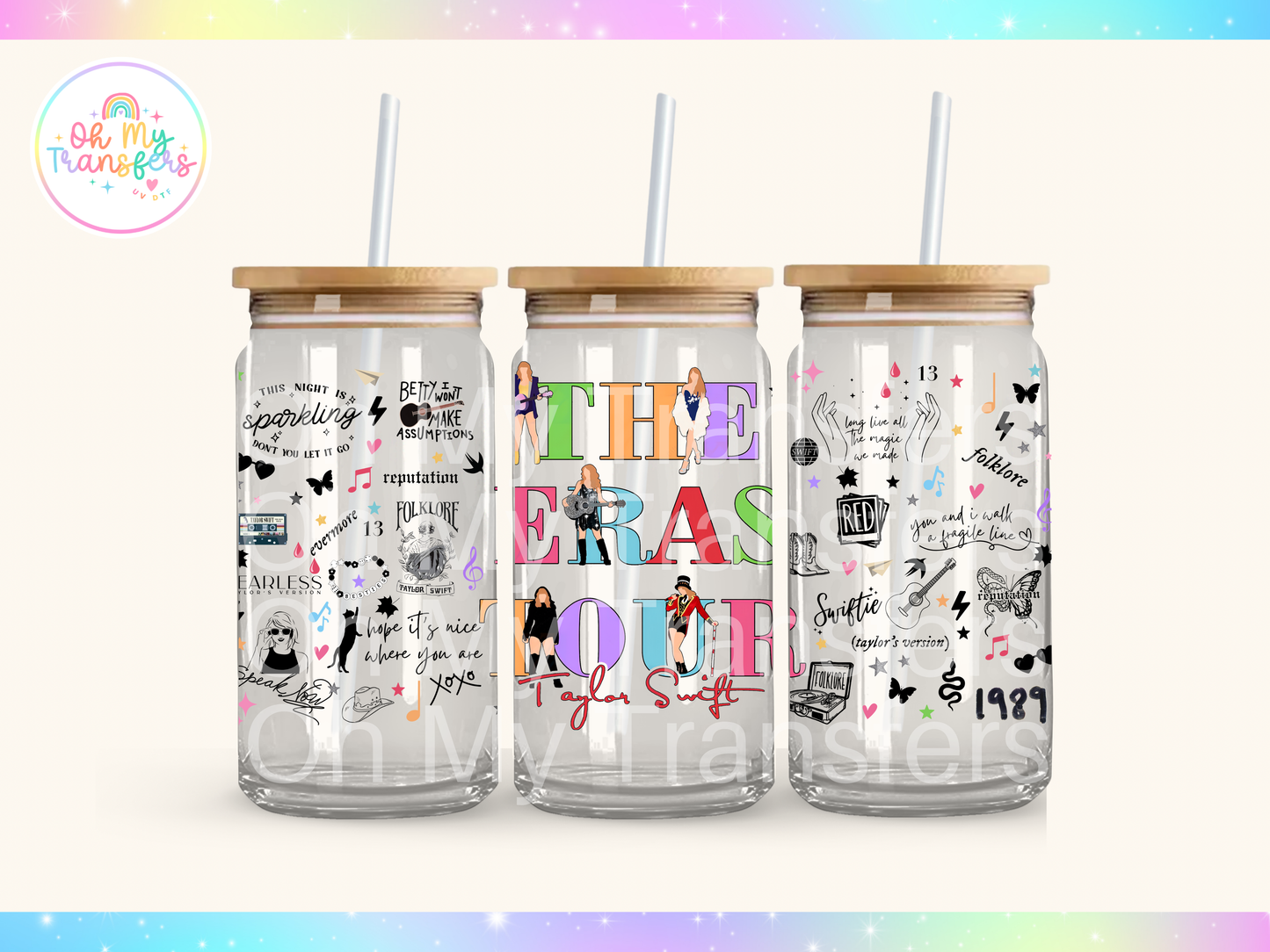 Swiftie Eras Tour UV DTF Cup Wrap